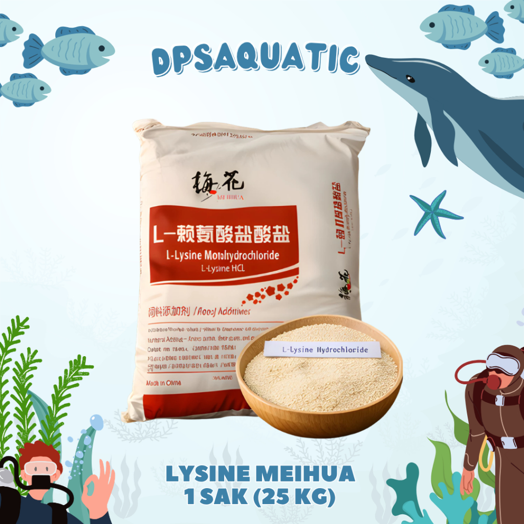 LYSINE 25 KG 1 SAK MEIHUA - Suplemen Meningkatkan Kekebalan & Bobot Untuk Ternak.