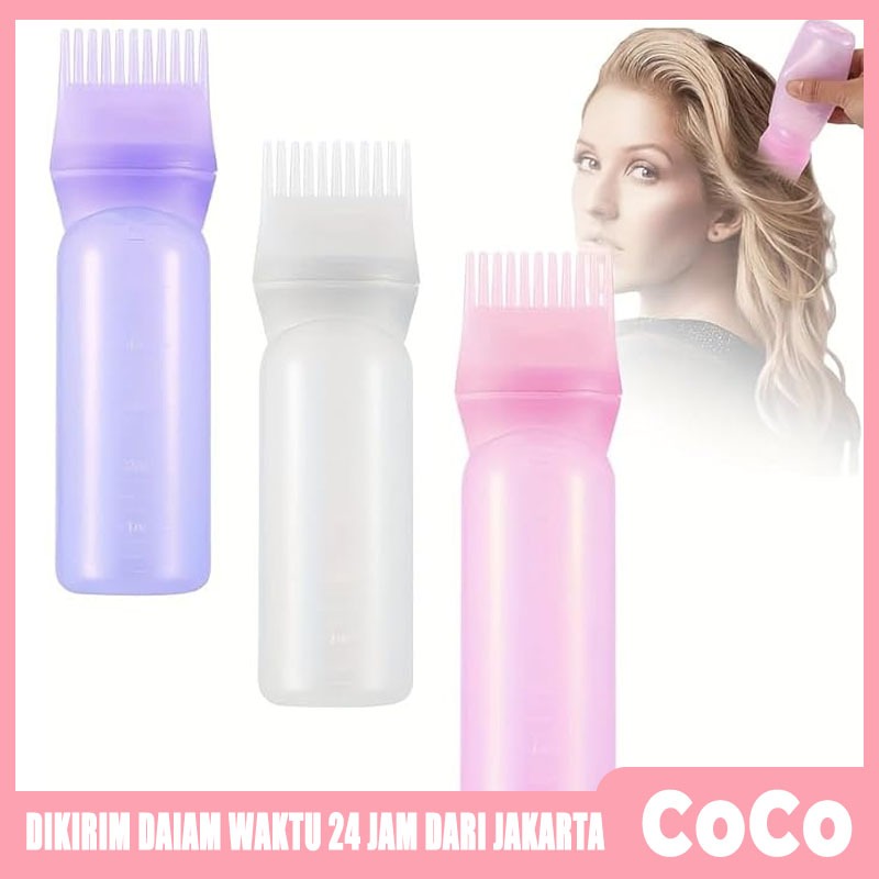 Botol Cat Rambut | Botol Wadah Pewarna Rambut | Alat Cat Rambut | Aplikator Cat Sisir | Botol Aplika