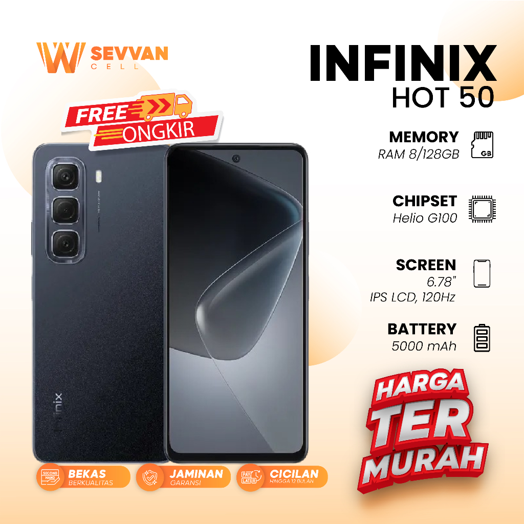 Handphone Infinix Hot 50 Ram 8 128GB
