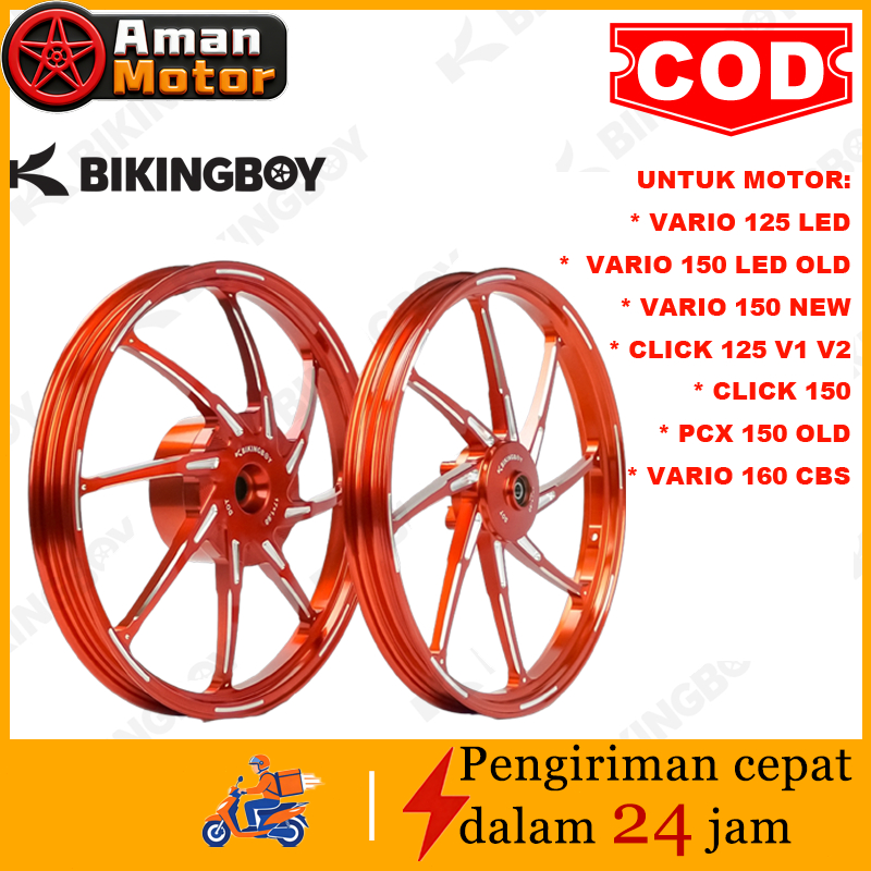 Velg Ring 17 BIKINGBOY CNC Untuk Click Vario 125 / Vario 150, Pcx 150 Old velg ring Premium CNC Pala