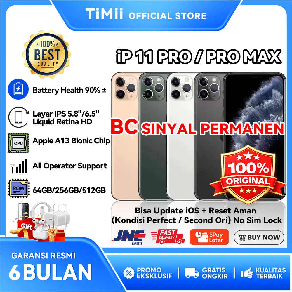BC iPhone 11 Pro / 11 Pro Max 64GB 256GB Second Bekas Sinyal Permanen Inter Unlock Fullset Mulus TiM