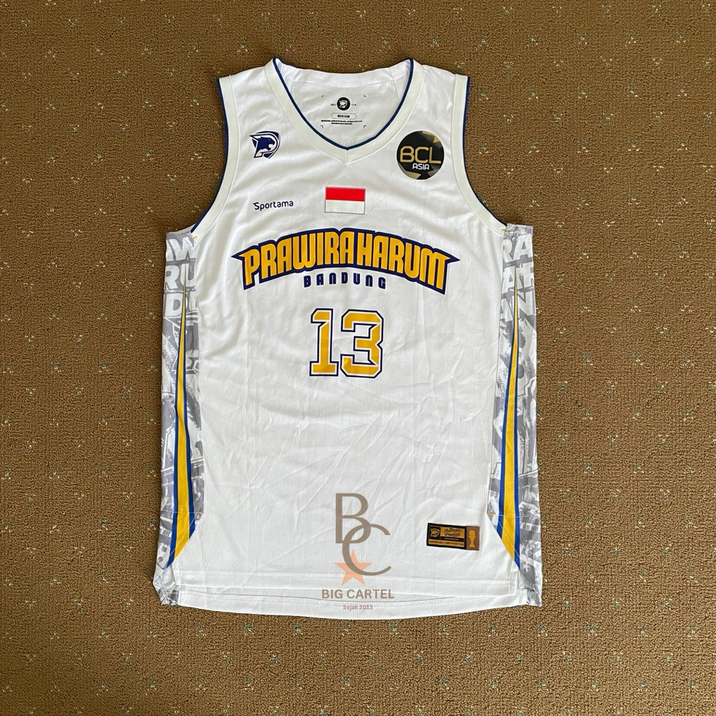 Jersey Basket Match Worn BCL Asia Prawira Harum Bandung Nameset Hans Abraham