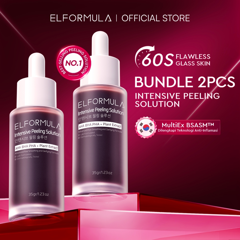 ELFORMULA Bundle 2pcs Intensive Peeling Solution - Peeling Serum Dark Spot Glass Skin Eksfoliasi Waj