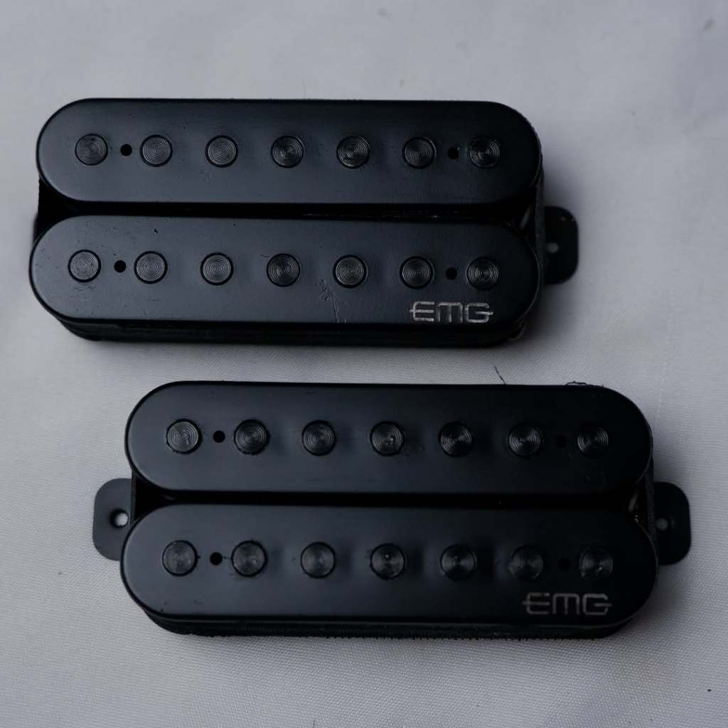 NOS EMG Retro Active 7 String Black in Black Humbucker Pickup Set n seymour duncan dimarzio fishman 