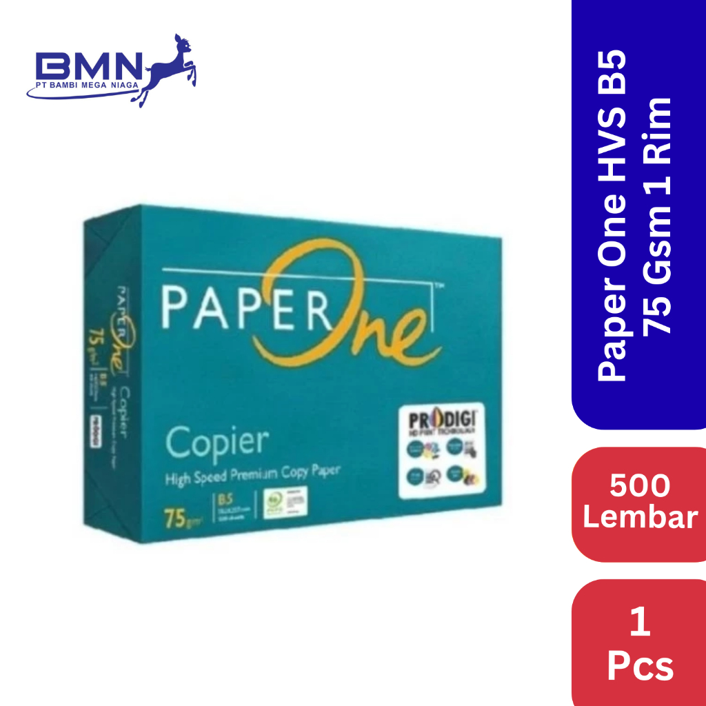 Paper One HVS Kertas B5 Tebal 75 Gsm Ukuran 1 Rim Original