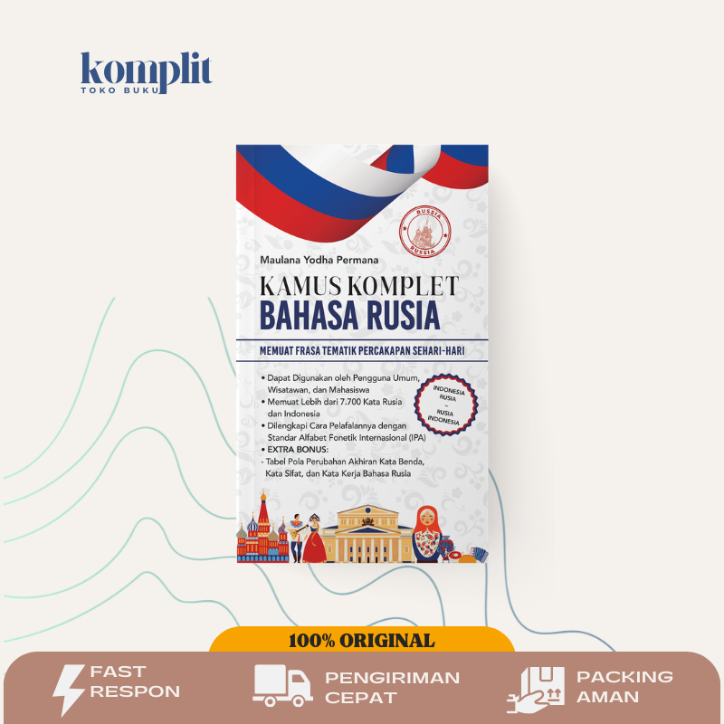 Buku Kamus Bahasa Rusia - Terbaru dan Terlengkap - Belajar Bahasa Rusia Terang Sejati