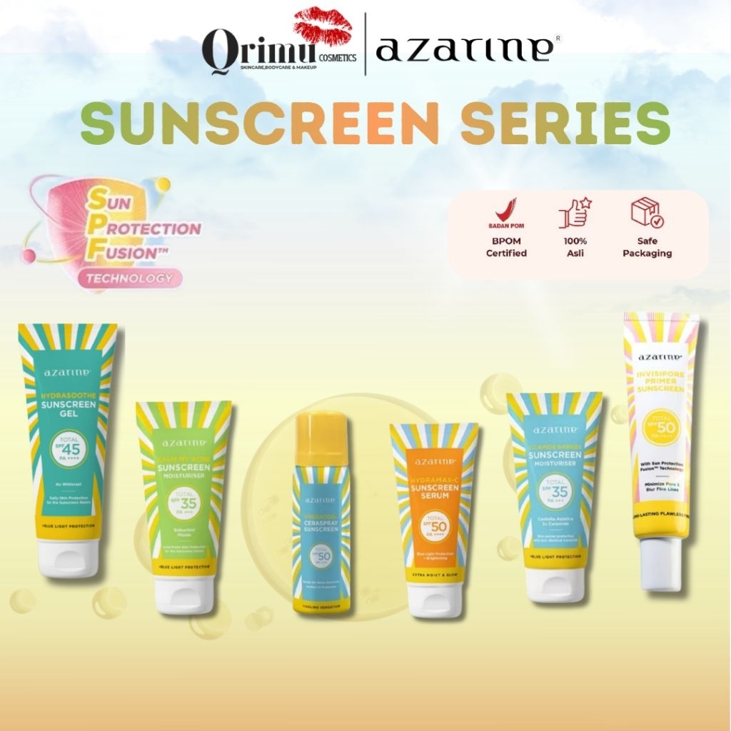 Skincare Orimu Azarine Sunscreen/SS Gel SPF45 - Hydramax C SPF50 - Cicamide - Calm My Acne - Ceraspr