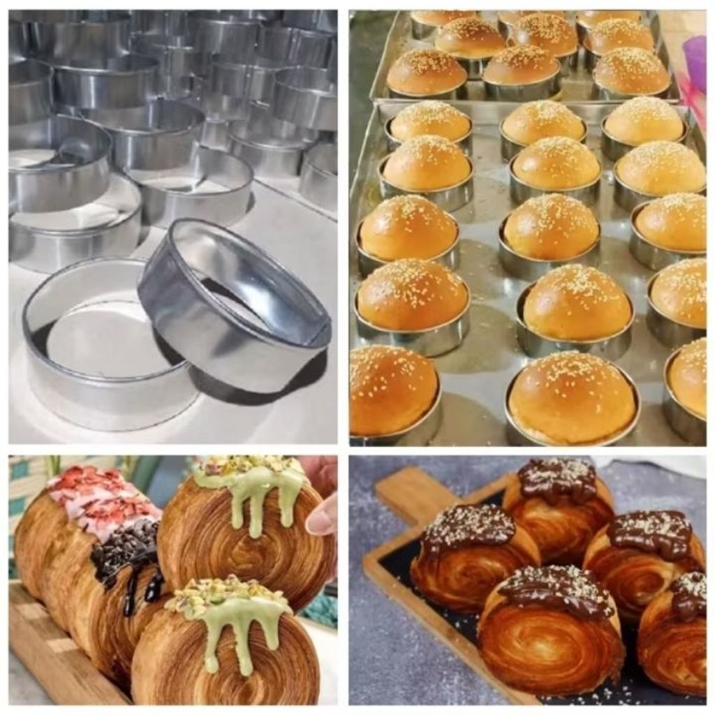 Ring Roti/Ring Cutter/Ring Burger/Cetakan Cromboloni/Cetakan Cromboloni / Cetakan Kue Pastry/Cetakan