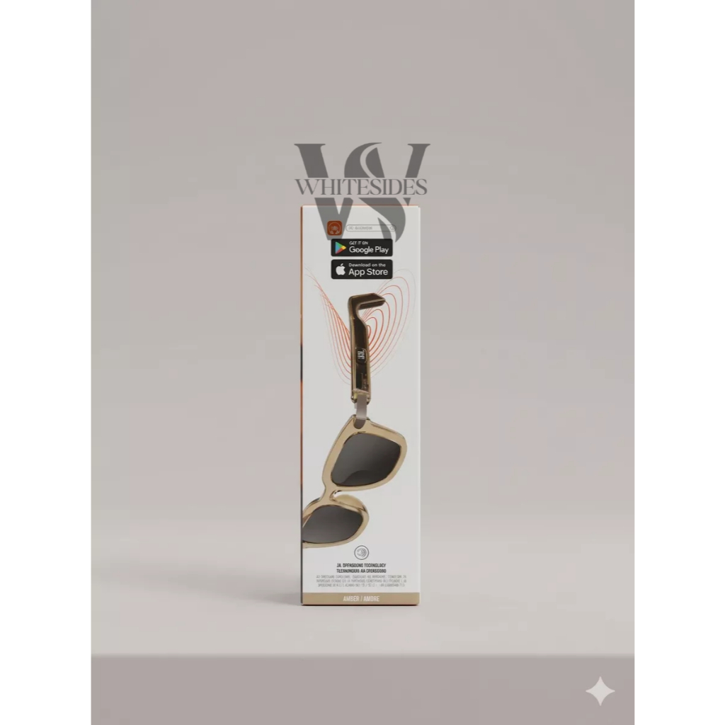 Amber - Gold JBL Soundgear Frames Square Circle Onyx Pearl White Black Putih Hitam Emas Meta AI Spea