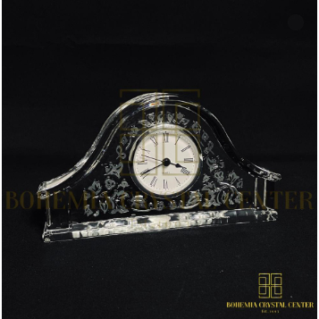 Bohemia Crystal - Jam Meja Kristal Motif Daun Bunga