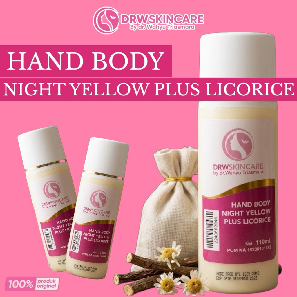 DRW Skincare Handbody Malam Yellow Plus Licorice Pemutih Pencerah Badan Ampuh yang Susah Bersih Aman