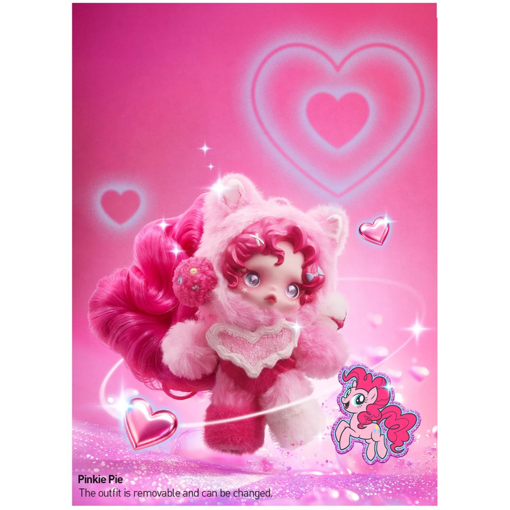 POPMART SKULLPANDA X MY LITTLE PONY Twilight Sparkle Gantungan Tas Pinky Pie FLUTTERSHY