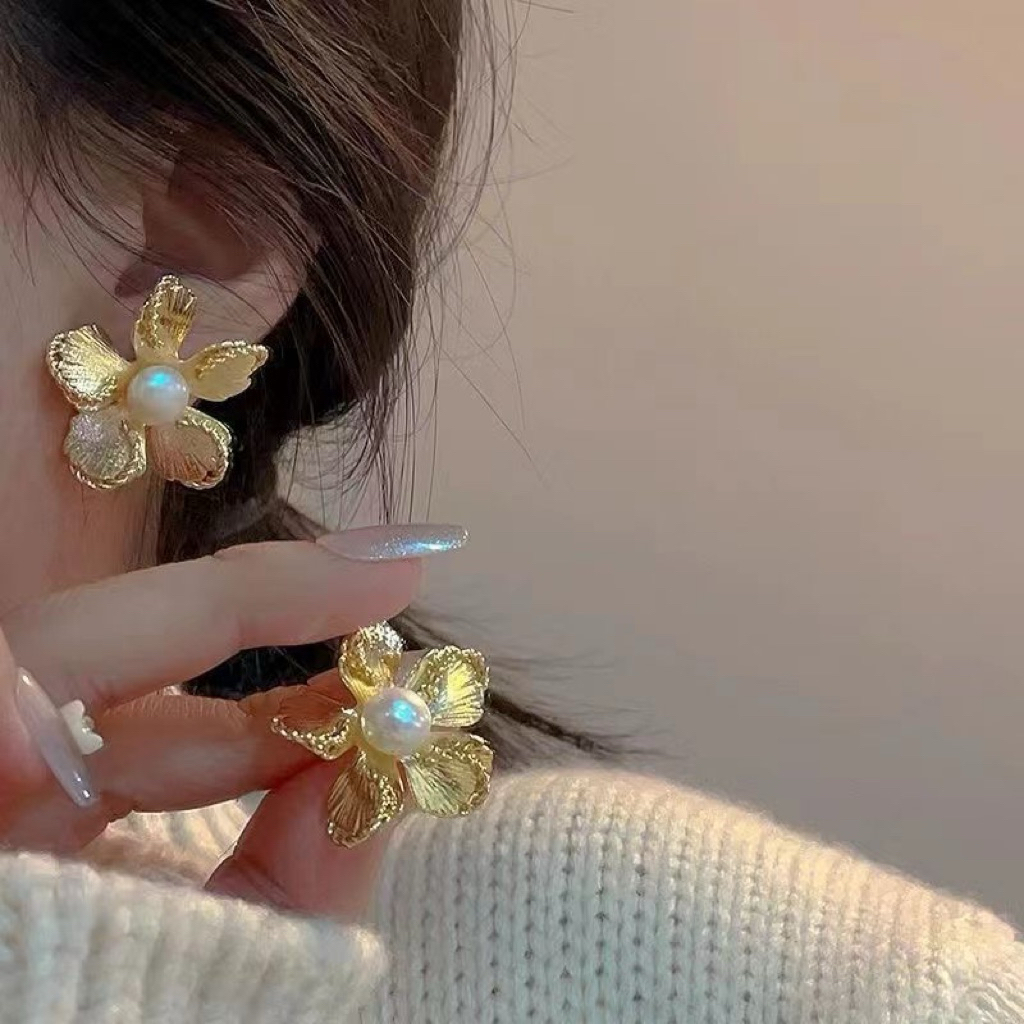 Anting bunga korea wanita