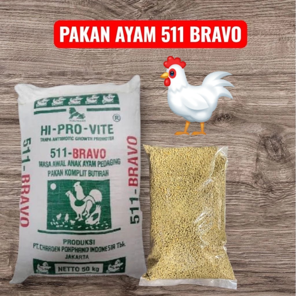 Pakan Ayam PUR AYAM BRavo 511 Kebutuhan Nutrisi Ayam 1KG