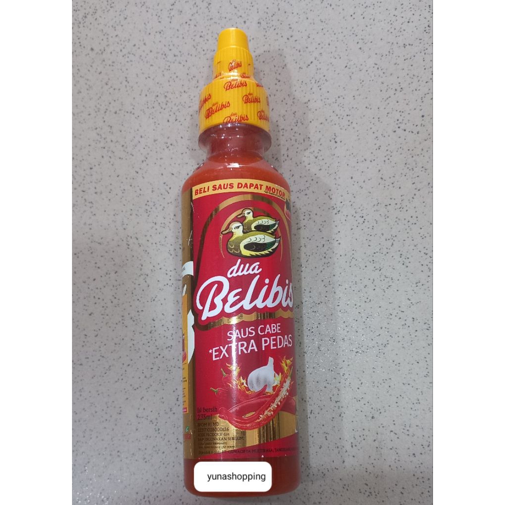 Saus cabe extra pedas dua belibis 235ml