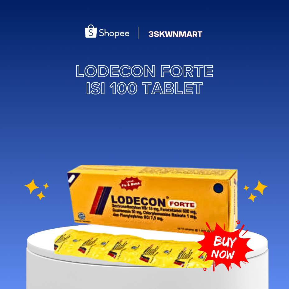 LODECON FORTE TABLET 100'S PER BOX FLU DAN BATUK