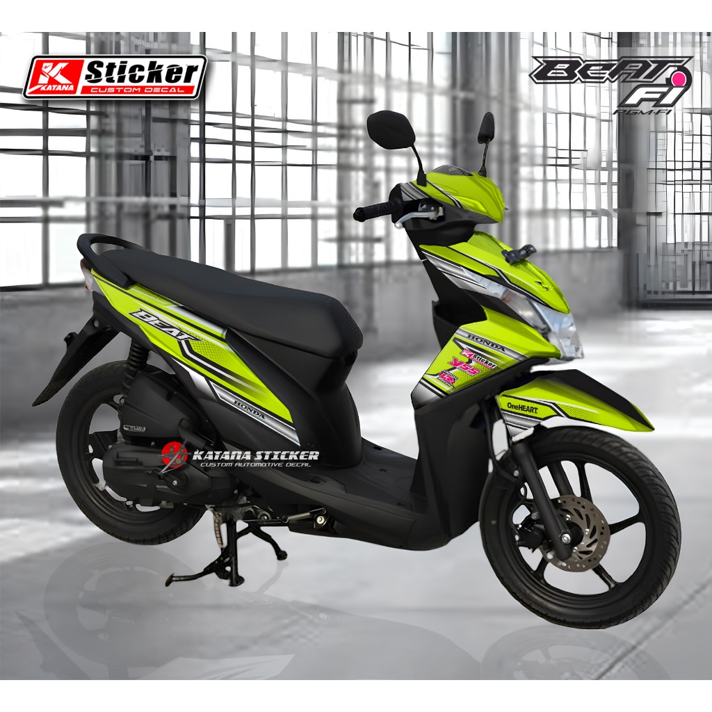 (COD) Decal Sticker Beat Fi Old Tahun 2013-2016 Full Body Stiker Beat Fi Motif Racing Simple