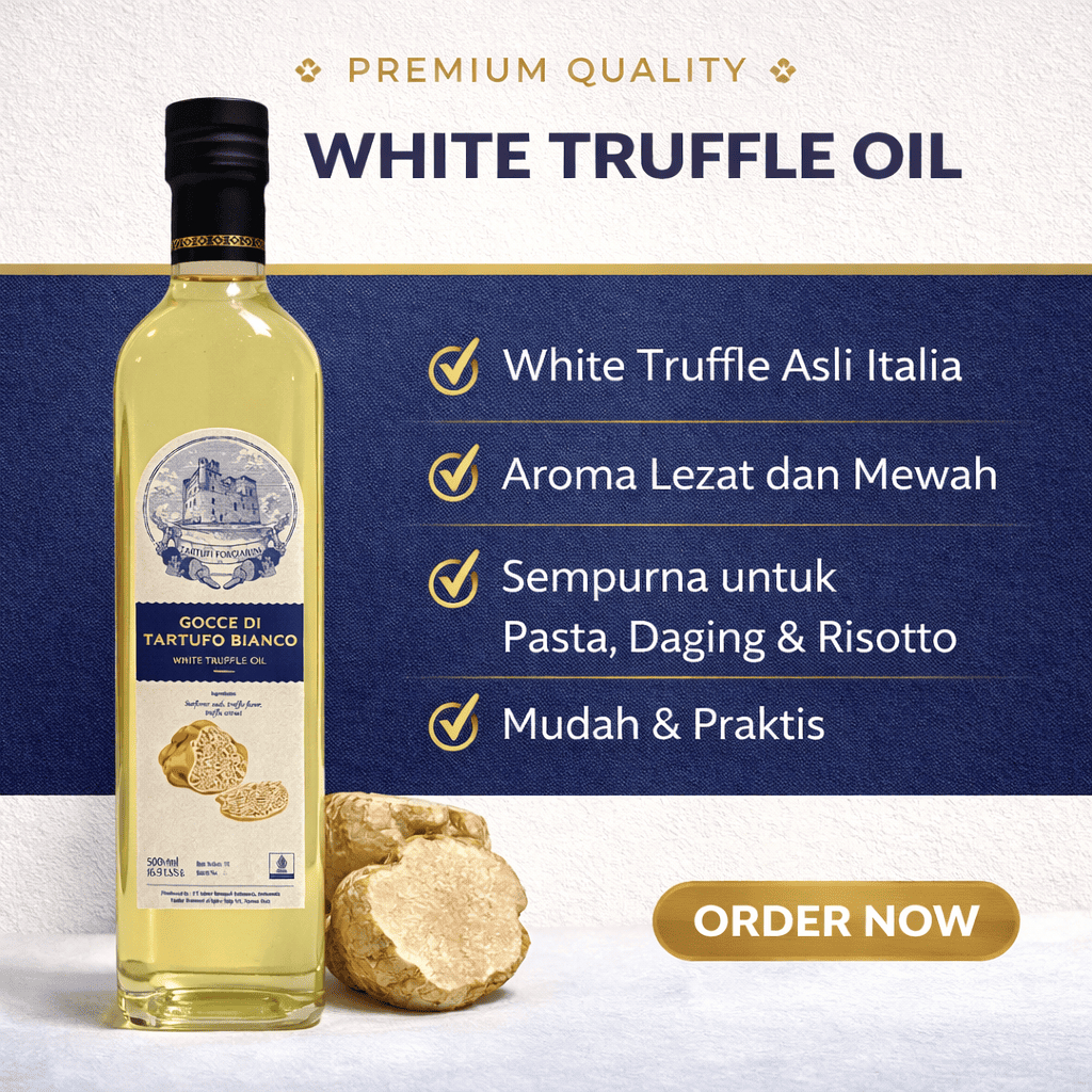Truffle Oil White 500ml Minyak Truffle Putih Original Halal Penambah Aroma Mewah Restoran