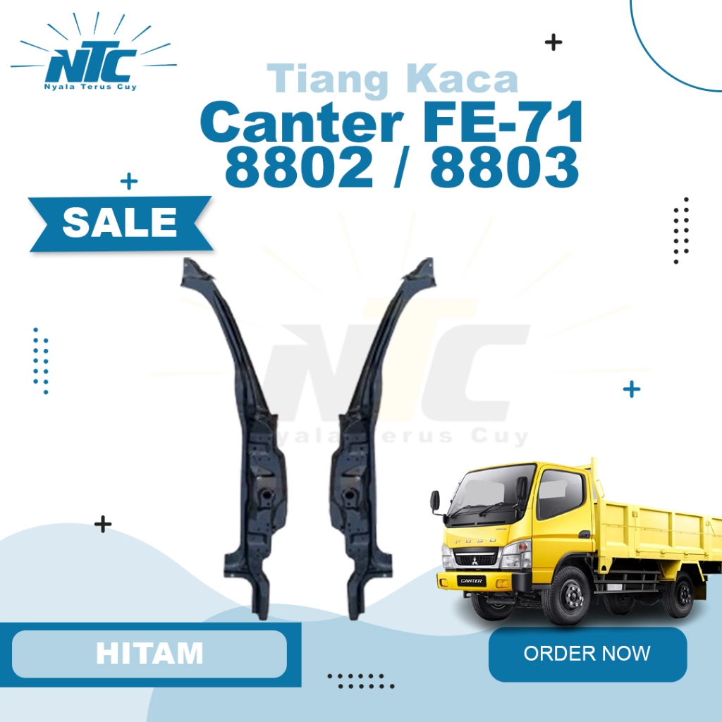 PILAR DEPAN TIANG KACA KOMPLIT MITSUBISHI CANTER FE-71 HITAM*8802 KANAN, 8802 KIRI