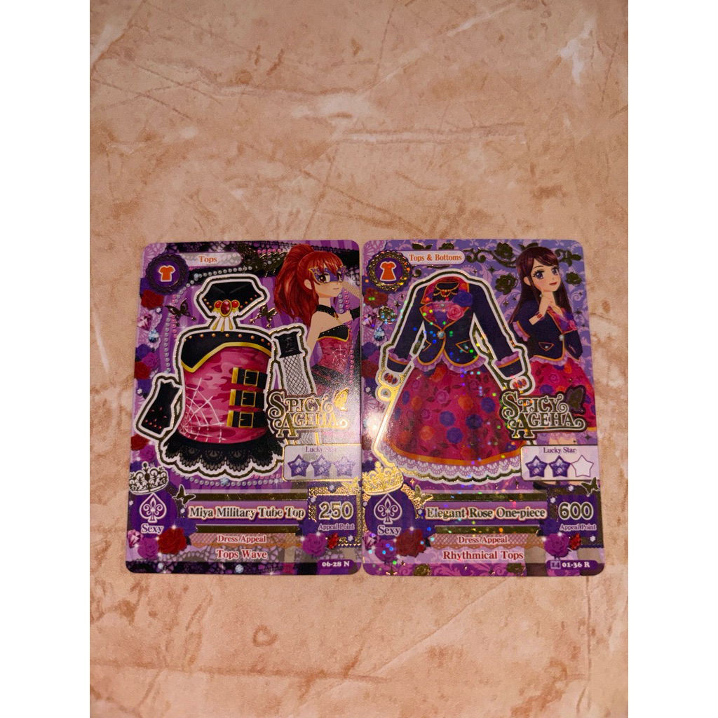 [BOOKED] Aikatsu Miya Military Tube Top, Elegant Rose Dress Card