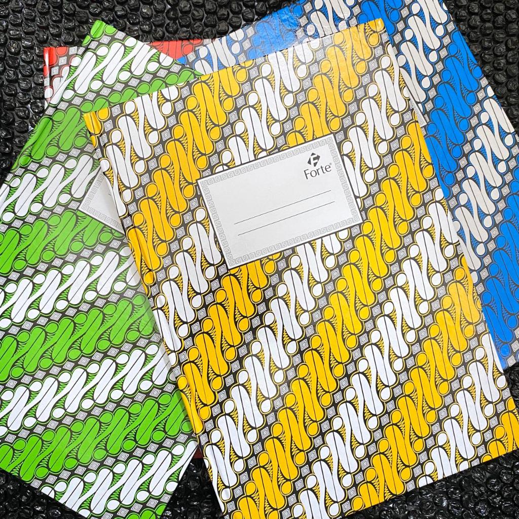 Forte Buku Hardcover Folio 100 Lembar - Buku Tulis Besar F4 Tebal Bergaris Kualitas Premium