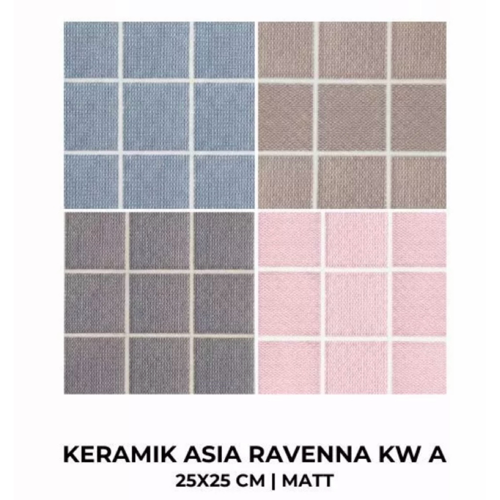 Keramik Lantai Kamar Mandi Asia Ravenna kasar 25x25 matte