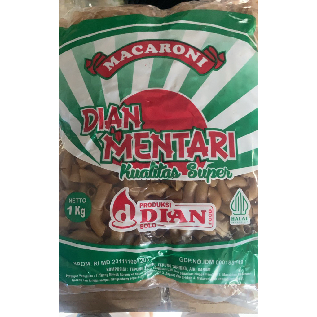 Macaroni Dian Mentari 1 kg Halal