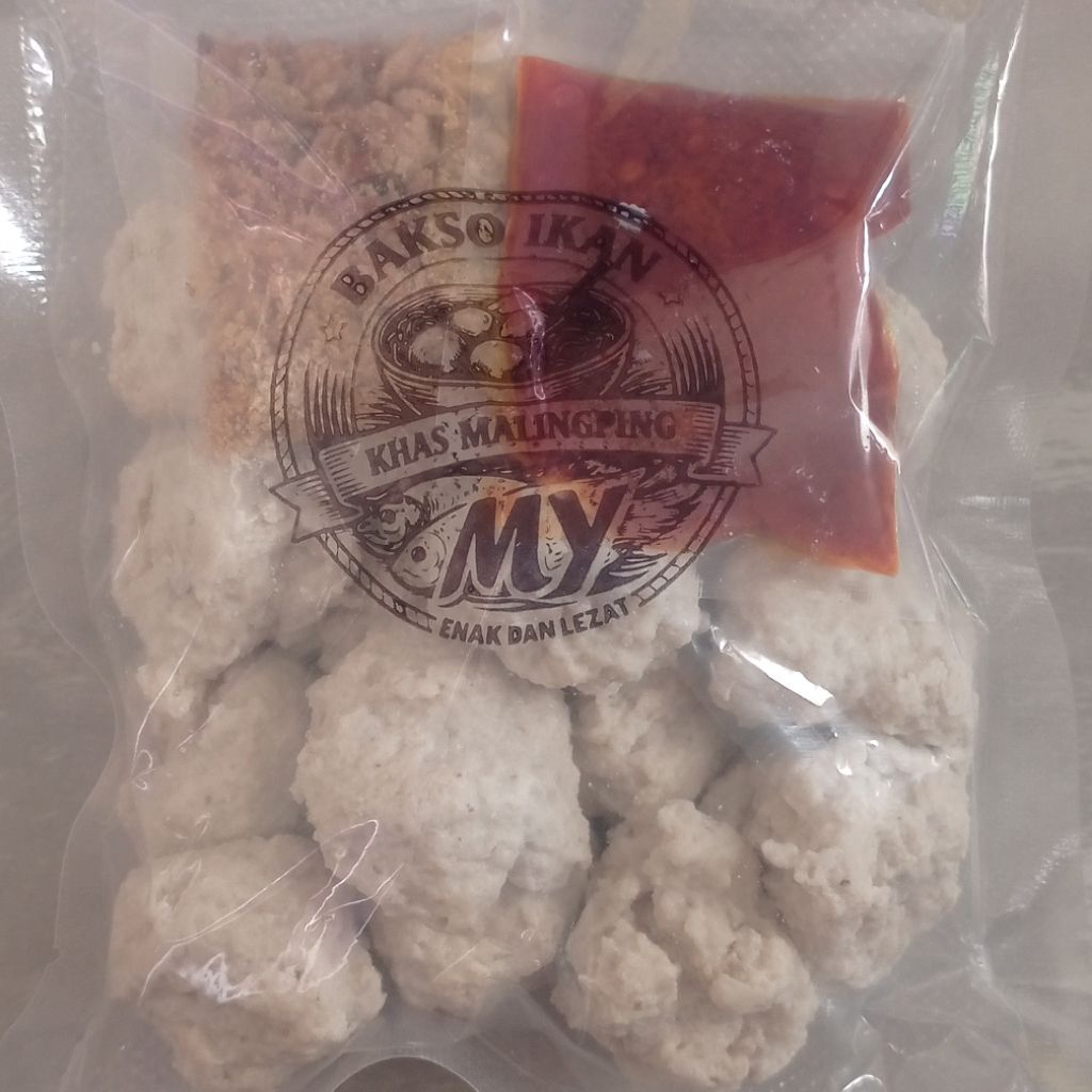Bakso ikan khas malingping kuah merah isi 15 ukuran sedang
