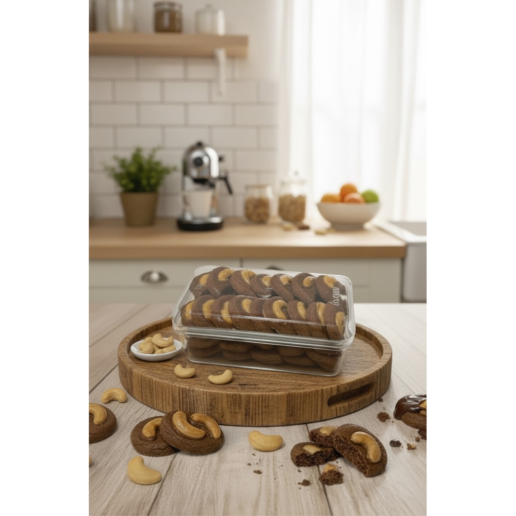 Kue coklat Kacang mede 250 gram/ Kue kering mede coklat /choco cashew cookies/ Kukis Kacang mete