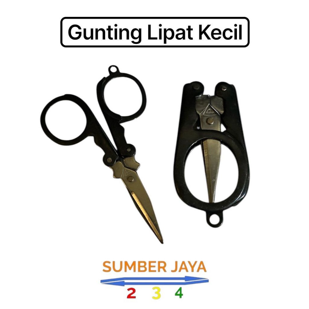 Gunting Lipat Kecil Stainless / Gunting Lipat Mini / Gunting Saku Kecil / Gunting Kecil Stainless St