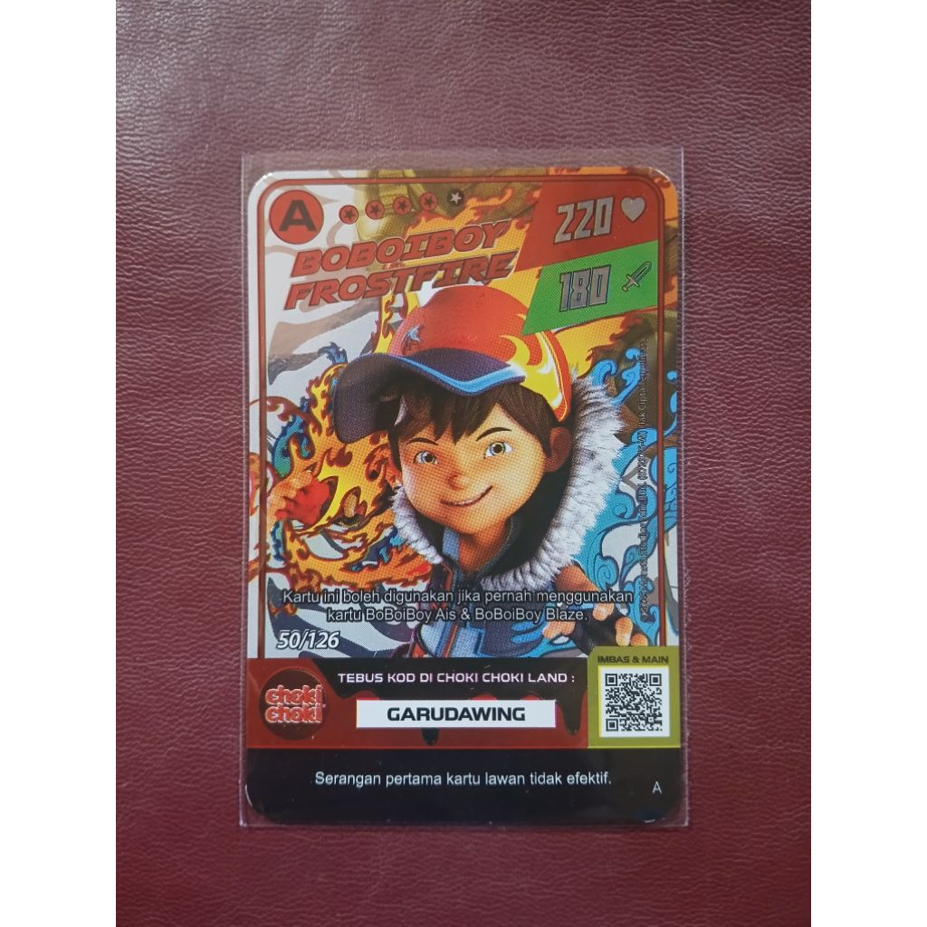 KARTU BOBOIBOY GALAXY MOSTA CHOKI CHOKI