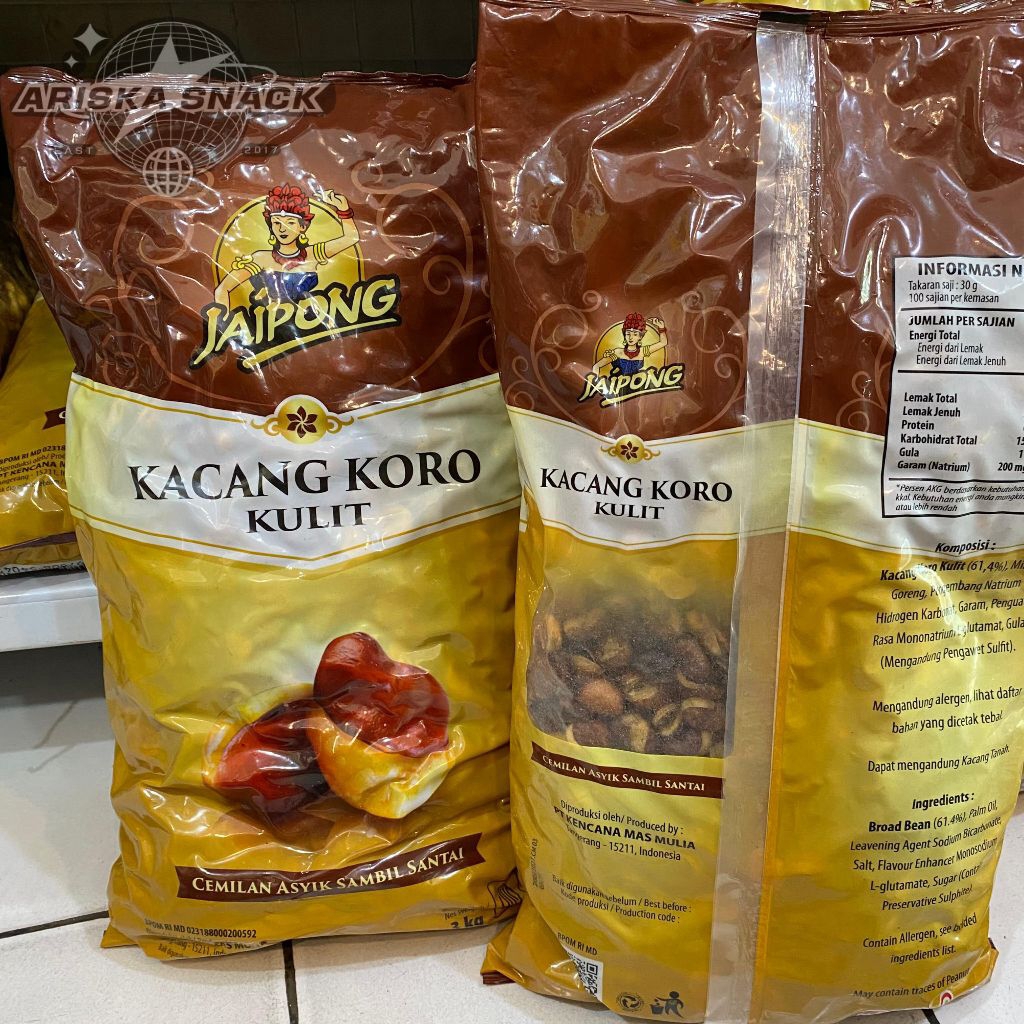 Kacang Koro Kulit 1Ball (3Kg) Kacang Koro Kulit UD.ARISKA SNACK