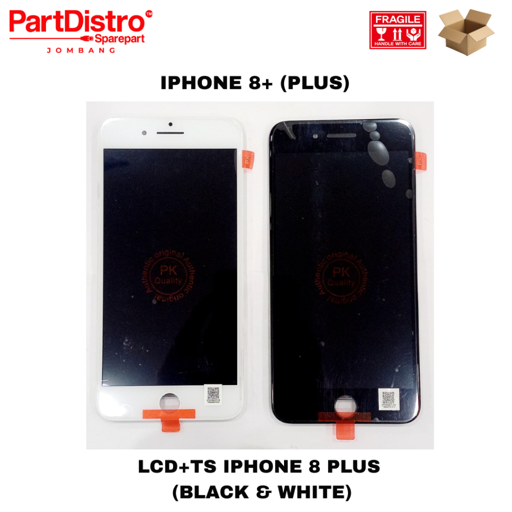 Ready Stok LCD + TS IPHONE 8+ (PLUS) KUALITAS ORI PK dan AA (BLACK WHITE)