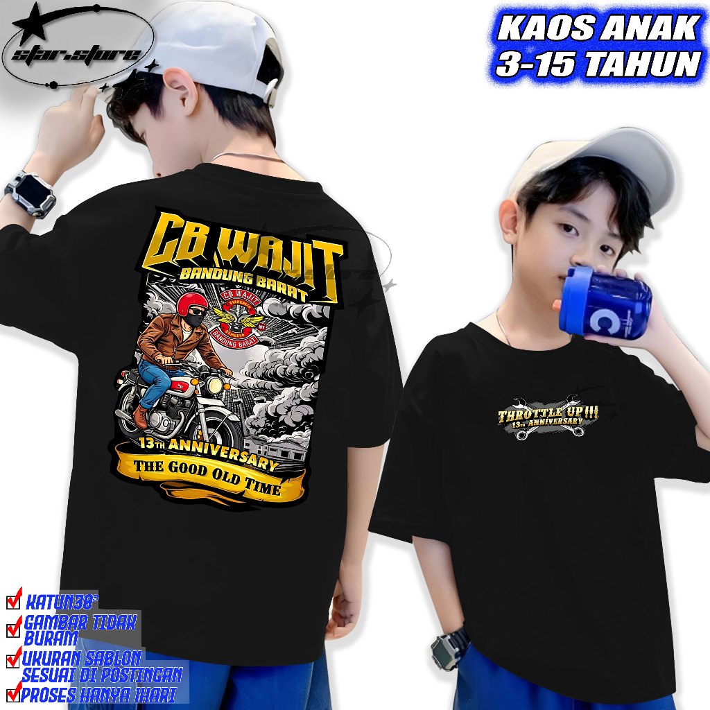 Kaos ANAK Acara CB Wajit Bandung Barat Kaos Unisex Kaos Pria & Wanita
