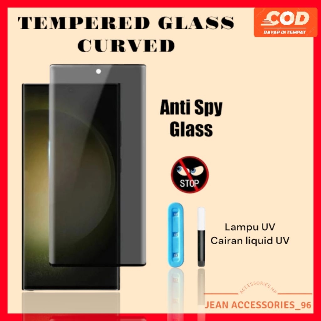 Tempered Glass Curved Nano UV Anti Spy Vivo V29 5G V29 pro V27 5G V27 pro