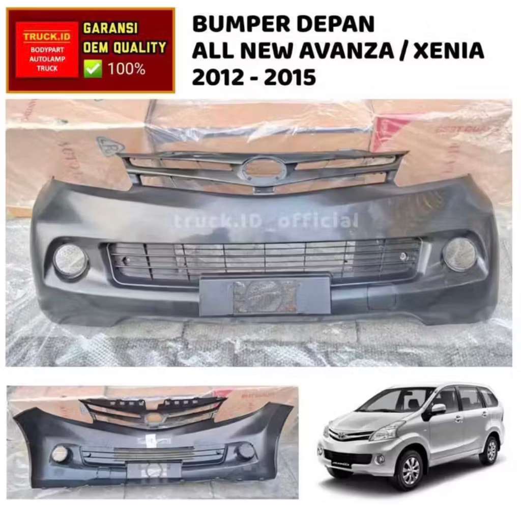BUMPER BEMPER DEPAN SET ALL NEW AVANZA XENIA 2012 2013 2014 2015 TIPE G DAN E BARU 1205