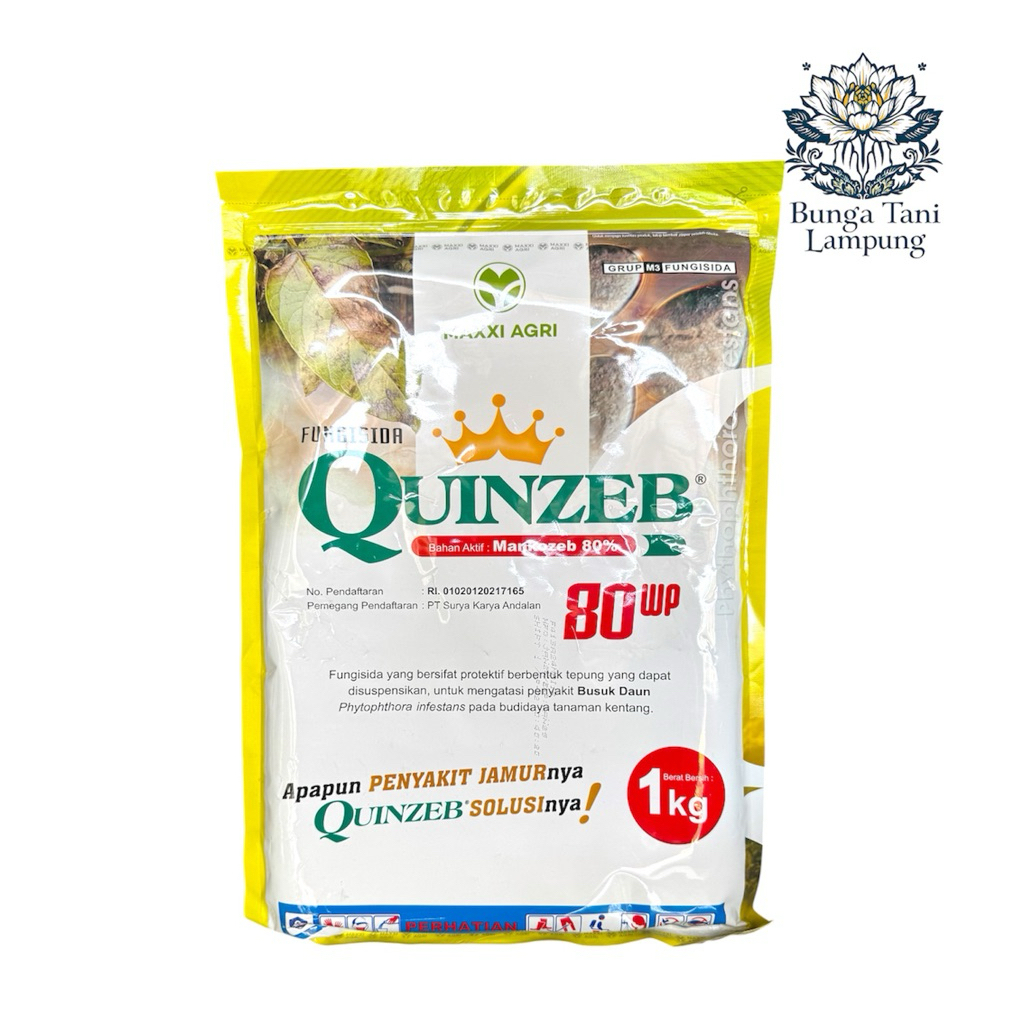 Fungisida Mancozeb QUINZEB 80 WP 1 KG - Atasi Jamur Tanaman Quinzeb 1 kg