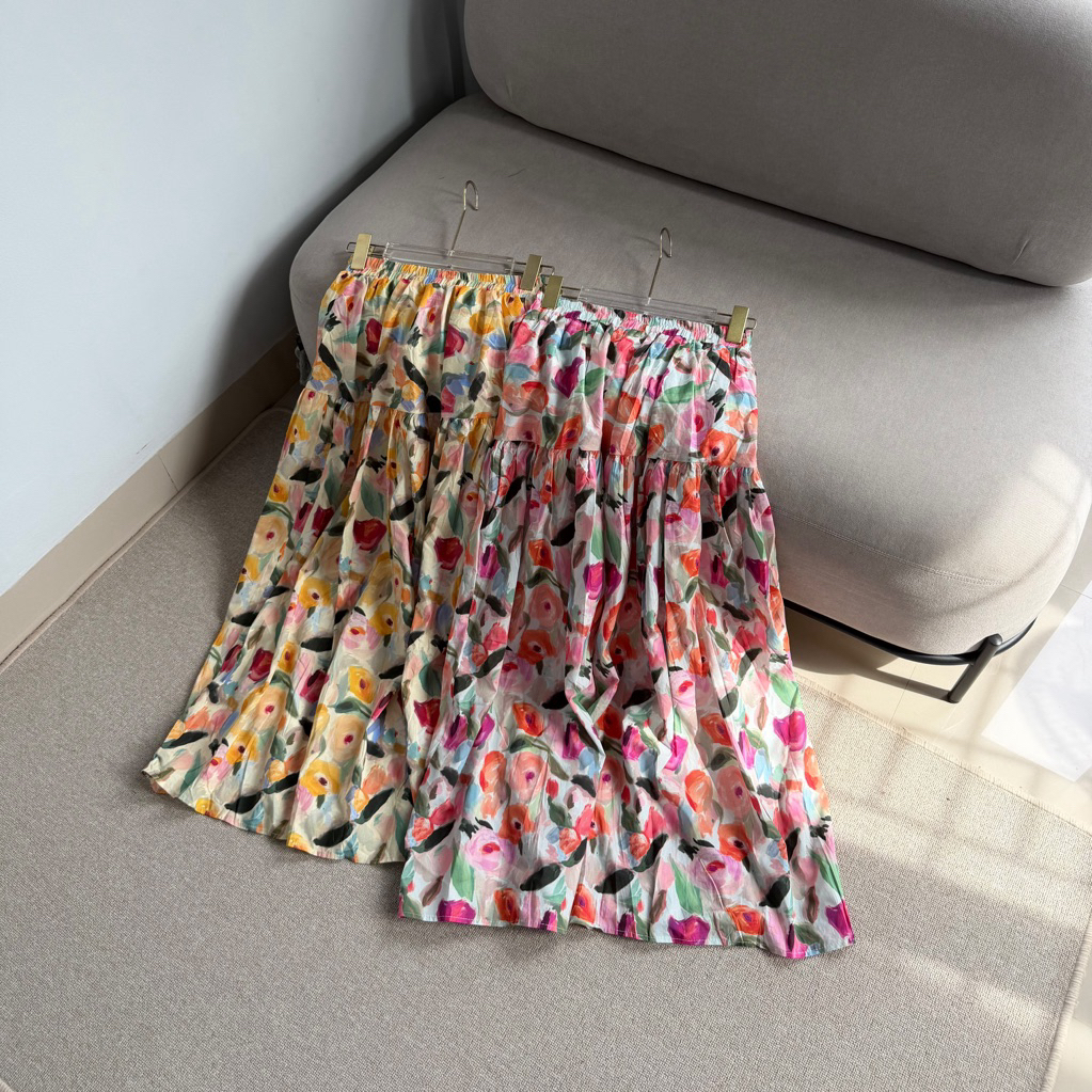 FLORAL  SKIRT | Rok Motif Flower | Rok Wanita | Rok Import