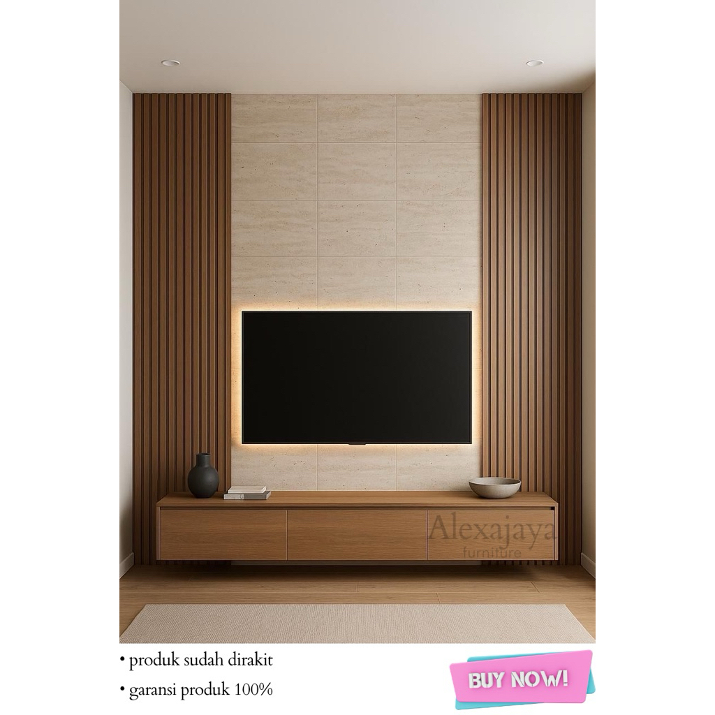 Meja tv kabinet gantung minimalis