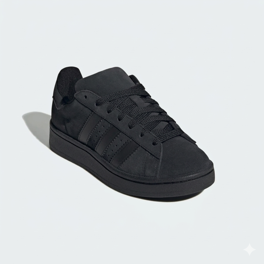 Sepatu Pria Adidas Campus Full Black Casual Sneakers Unisex