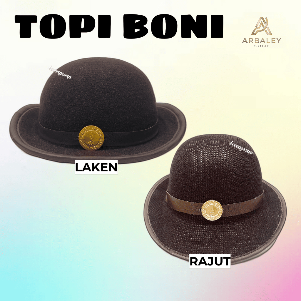 TOPI BONI LAKEN RAJUT/BONI PRAMUKA LAKEN/TOPI BONI RAJUT PRAMUKA