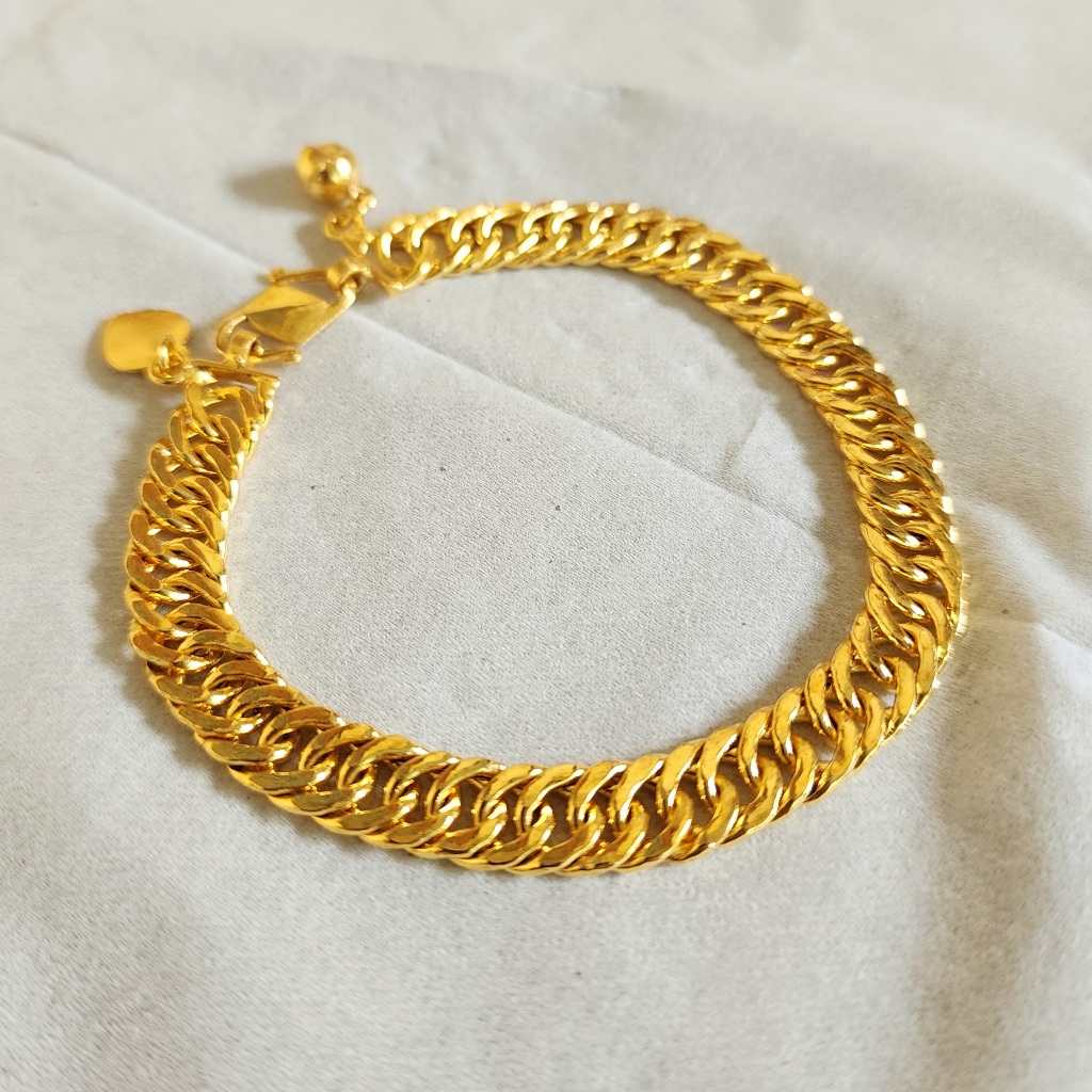 Gelang Rantai Lipan Polos Lapis Emas 24k