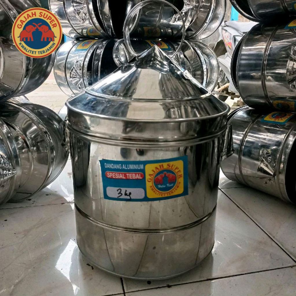 (Bonus centong nasi)Dandang Kukus Stainless Tebal Ukuran 3kg Spesial Tebal set  lengkap