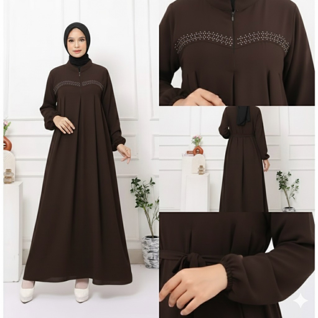 Gamis Abaya Bahan Crincle Airflow Premium Terbaru