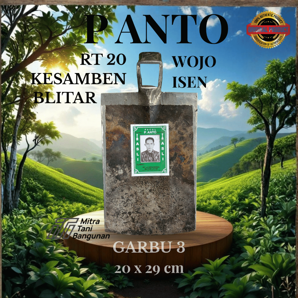 Cangkul P ANTO RT20 Cap Garpu 3 Size 20cm | Original Cangkul Wojo Isen Blitar