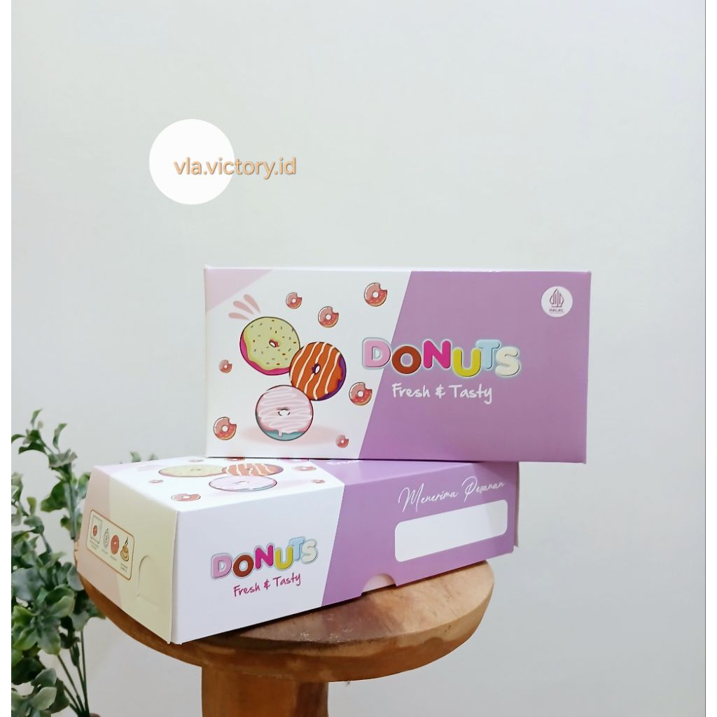 Box Donat 19x9,5x5 cm READY | Box Donat isi 2 | Pakaging Donat isi 2| Box Donut isi 2