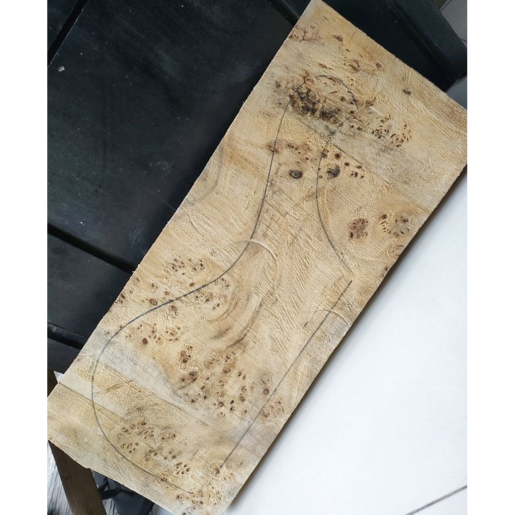 Kayu Bahan untuk Bass Gitar Poplar Burl exotic