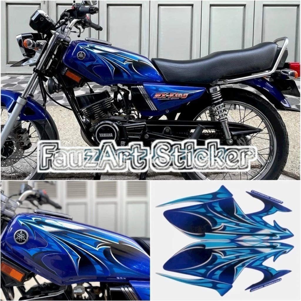 sticker RX KING 2006 biru set emblem - striping RX KING 2006 anti gores  - polet RX KING - RX KING
