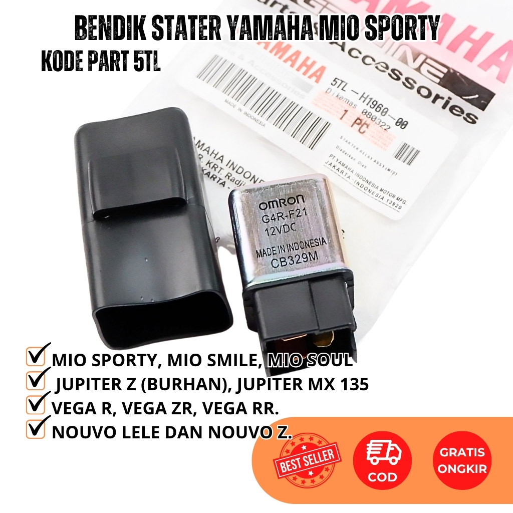 Bendik Stater Yamaha Mio Sporty - Mio Smile Soul - Bendik Relay Starter Jupiter Z MX - Vega 5TL Orig