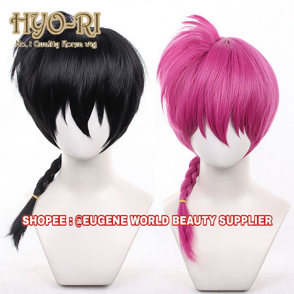 READY STOCK STYLED  - WIG RANMA SAOTOME PRIA WANITA CEWEK COWOK WIG COSPLAY ANIME RANMA 1/2 WIG CEWE